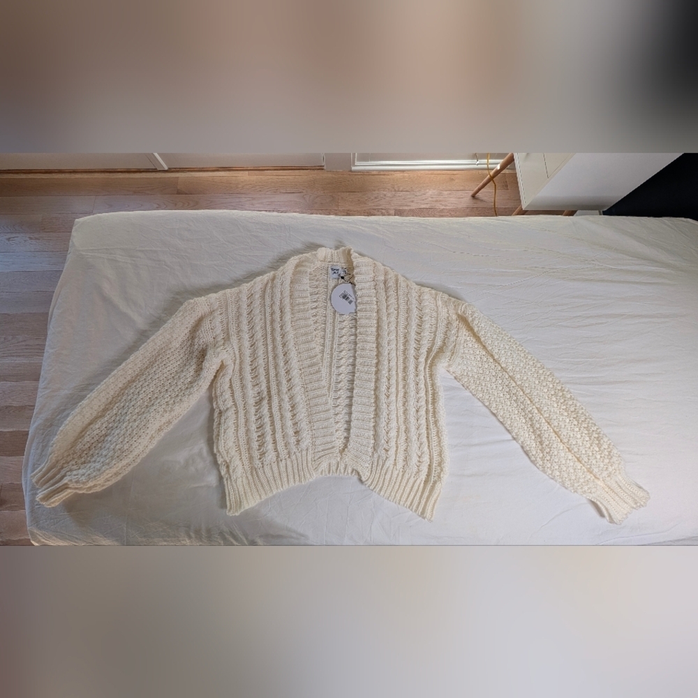 NWT Princess Polly Cream Abner Cable Knit Cardigan Sz XS/S - Picture 12 of 15